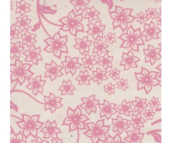 Nepaali paber MUSTRIGA 50x75cm - lilleõied, roosa